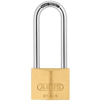 ABUS 12640 65/40mm Brass Padlock 63mm Long Shackle Keyed Alike 6405 ABUS 12640 65/40mm Brass Padlock 63mm Long Shackle Keyed Alike 6405