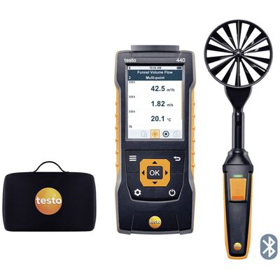 Testo 440 Anemometer - Compact, Bluetooth, Temperature up to +1370°C Testo 440 Anemometer - Compact, Bluetooth, Temperature up to +1370°C