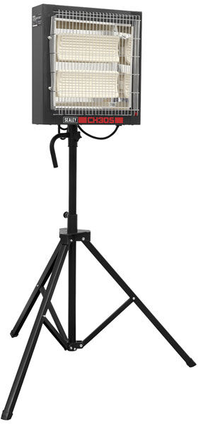 Sealey CH30S Ceramic Heater with Telescopic Tripod Stand 1.4/2.8kW...