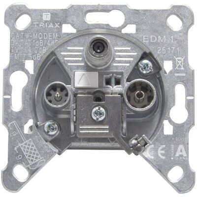 Triax EDM 1 3-port Antenna Socket - TV, Radio, Data Triax EDM 1 3-port Antenna Socket - TV, Radio, Data