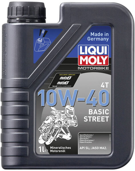 Liqui Moly 3044 Motorbike 4T Engine Oil 10W-40 Mineral 1L Cat-Tested