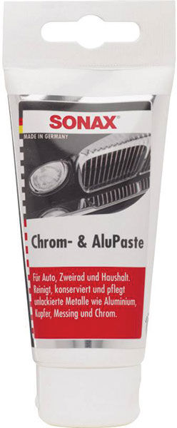 Sonax 308000 Chrome Polish 75ml Shines & Protects Metals Prevents Rust