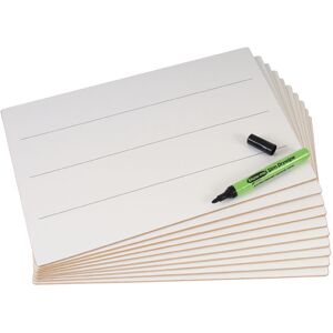 Show-me A4 Lined Rigid Drywipe Lapboards - Pack of 10 Show-me A4 Lined Rigid Drywipe Lapboards - Pack of 10