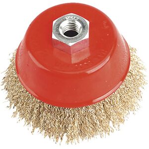 Sealey CBC125 Brassed Steel Cup Brush - 125mm M14 Sealey CBC125 Brassed Steel Cup Brush - 125mm M14