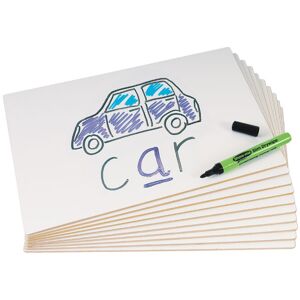 Show-me A4 Rigid MDF Dry Wipe Boards Pack of 30 - Whiteboard Show-me A4 Rigid MDF Dry Wipe Boards Pack of 30 - Whiteboard