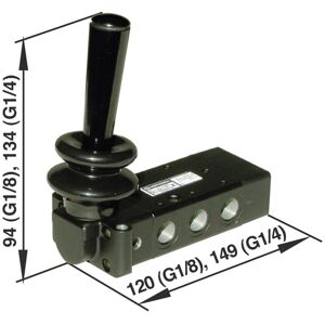 Norgren X3067702 5/2 Toggle/Lever Actuated Inline Spool Valve G1/4... Norgren X3067702 5/2 Toggle/Lever Actuated Inline Spool Valve G1/4...
