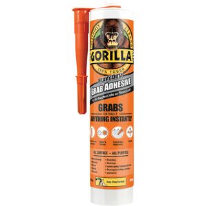 Gorilla Glue 2044000 Gorilla Heavy-Duty Grab Adhesive - White 290ml Gorilla Glue 2044000 Gorilla Heavy-Duty Grab Adhesive - White 290ml