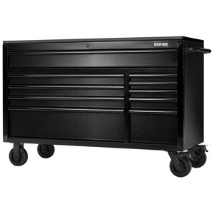 Draper 28077 BUNKER® 10 Drawer W/Bench Roller Cabinet-Black S/Stee... Draper 28077 BUNKER® 10 Drawer W/Bench Roller Cabinet-Black S/Stee...