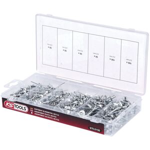 KS Tools 970.0150 Blind Rivets Assortment, 2.4-3.2-4-4.8, 400 Pcs KS Tools 970.0150 Blind Rivets Assortment, 2.4-3.2-4-4.8, 400 Pcs