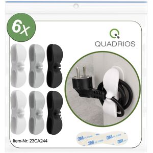 Quadrios 23CA244 Cable Mount 6 Pcs Self-Adhesive Cable Organisers Quadrios 23CA244 Cable Mount 6 Pcs Self-Adhesive Cable Organisers