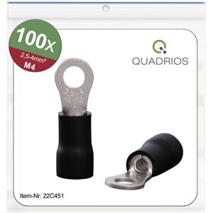 Quadrios 22C451 Ring Terminal 4.0 mm² 4.3 mm Hole Partially Insulated Quadrios 22C451 Ring Terminal 4.0 mm² 4.3 mm Hole Partially Insulated