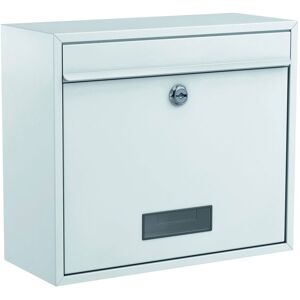 Basi 2170-0662 BK 900 Mailbox Steel White 2 Keys Name Plate 1 pc Basi 2170-0662 BK 900 Mailbox Steel White 2 Keys Name Plate 1 pc