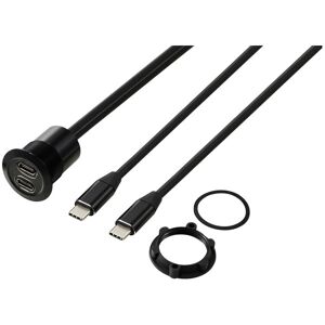 TruComponents TRU COMPONENTS TC-13376320 cable USB-C 3.1 2x socket plug 1m black TruComponents TRU COMPONENTS TC-13376320 cable USB-C 3.1 2x socket plug 1m black