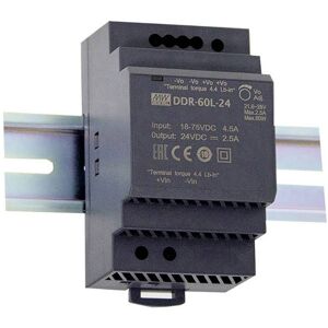 Mean Well DDR-60L-24 Rail mounted DC/DC converter 24V 2.5A 60W 1 o... Mean Well DDR-60L-24 Rail mounted DC/DC converter 24V 2.5A 60W 1 o...