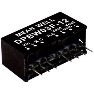 Mean Well DPBW03G-12 DC/DC converter 3W dual output wide input range Mean Well DPBW03G-12 DC/DC converter 3W dual output wide input range
