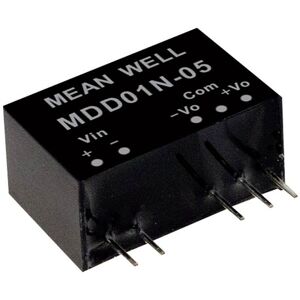 Mean Well MDD01M-05 DC/DC converter 100 mA 1 W -40 to +85°C 2 outputs Mean Well MDD01M-05 DC/DC converter 100 mA 1 W -40 to +85°C 2 outputs