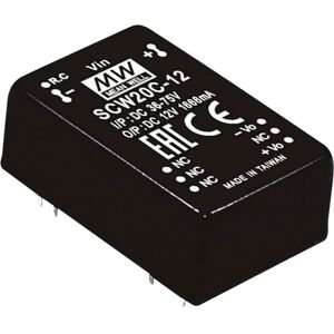 Mean Well SCW20C-15 SCW20-series DC/DC converter 1.333A 20W 1 output Mean Well SCW20C-15 SCW20-series DC/DC converter 1.333A 20W 1 output