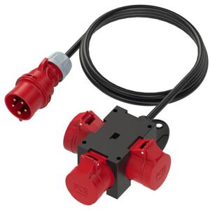 PCE Power Distributor - 3 CEE Sockets, 16A, 400V - 1.5m IP44 PCE Power Distributor - 3 CEE Sockets, 16A, 400V - 1.5m IP44