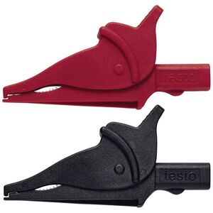 Testo 05900008 Alligator clip set 4 mm socket CAT III 600 V Black/Red Testo 05900008 Alligator clip set 4 mm socket CAT III 600 V Black/Red