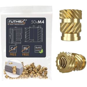 ruthex GE-M3x5x4-001 Threaded insert M3x5x4 3D printing brass durable ruthex GE-M3x5x4-001 Threaded insert M3x5x4 3D printing brass durable