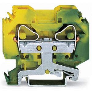 Wago 283-107 Terminal Block - Green-yellow 2-conductor, 12mm Wago 283-107 Terminal Block - Green-yellow 2-conductor, 12mm