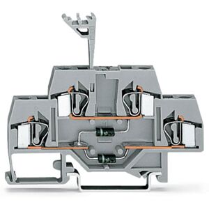 Wago 281-635/281-492 Terminal Block Grey - Double Deck, 2 Diodes, 250V Wago 281-635/281-492 Terminal Block Grey - Double Deck, 2 Diodes, 250V