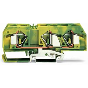 WAGO 283-677 Terminal Block - Ground, Green-yellow - 12mm, 3-conductor WAGO 283-677 Terminal Block - Ground, Green-yellow - 12mm, 3-conductor