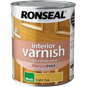 Ronseal 39429 Interior Varnish Quick Dry Matt Light Oak 750ml Ronseal 39429 Interior Varnish Quick Dry Matt Light Oak 750ml
