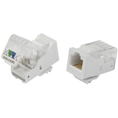 TRU COMPONENTS Modular RJ12 Connector - Straight 6P6C Transparent TRU COMPONENTS Modular RJ12 Connector - Straight 6P6C Transparent