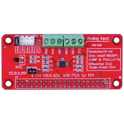 Joy-It RPi ADC 1115 - Analog Digital Converter for Raspberry Pi Joy-It RPi ADC 1115 - Analog Digital Converter for Raspberry Pi
