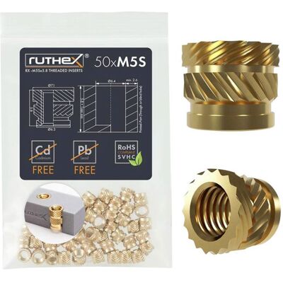 RUTHEX - RX-M5Sx5.8 - M5 - 5.8 - Threaded insert RUTHEX - RX-M5Sx5.8 - M5 - 5.8 - Threaded insert