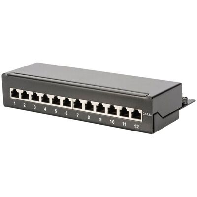 Digitus DN-91612SD-EA patch box 12-port CAT 6A 1U Black RAL 9005 Digitus DN-91612SD-EA patch box 12-port CAT 6A 1U Black RAL 9005