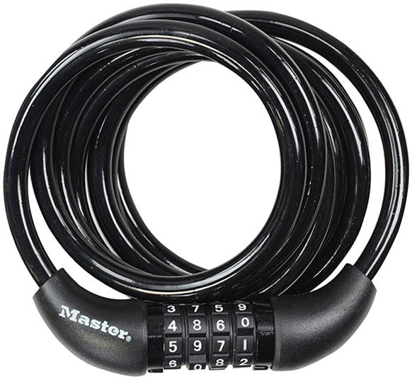 Master Lock 8221EURDPRO Self Coiling Combination Cable 1.8m x 8mm