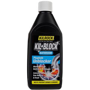 Kilrock KBBATHROOM Kil-Block Bathroom Plughole Unblocker 500ml Kilrock KBBATHROOM Kil-Block Bathroom Plughole Unblocker 500ml