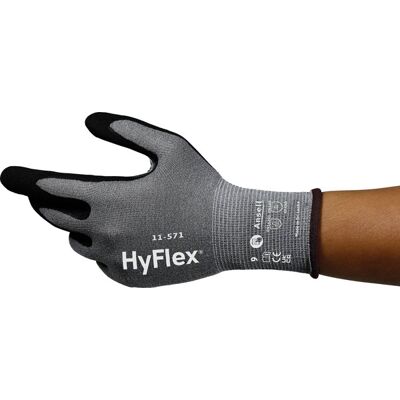 Ansell 11571R070-1P HyFlex Nitrile Glove Size 7 Touchscreen Cut-Re... Ansell 11571R070-1P HyFlex Nitrile Glove Size 7 Touchscreen Cut-Re...