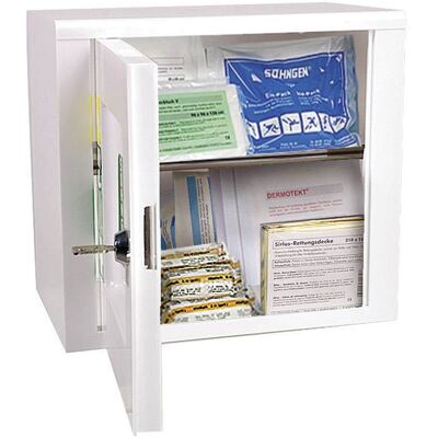 Söhngen First Aid Cabinet - Compact, DIN 13157, Lock, 26.5x24.5x18cm Söhngen First Aid Cabinet - Compact, DIN 13157, Lock, 26.5x24.5x18cm