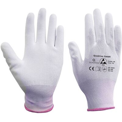 Quadrios 1903EC066 ESD glove Polyamide Polyurethane Size M Quadrios 1903EC066 ESD glove Polyamide Polyurethane Size M