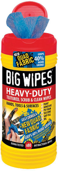 Big Wipes 2420 4x4 Heavy-Duty Cleaning Wipes Tub of 80