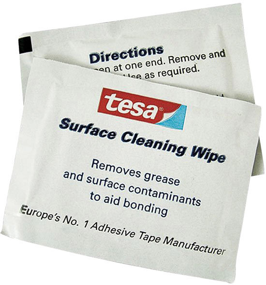 tesa 62992 IPA Surface Cleaning Wipes - 100 Sachets