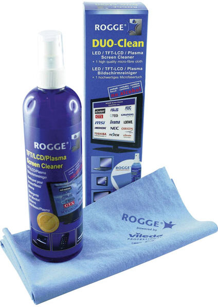 Rogge 10025 Duo-Clean Screen Cleaner 250ml, Microfibre Cloth, Anti...