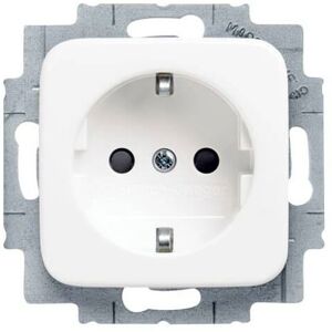 Busch-Jaeger Alpine White 2-Pole Grounded Wall Socket - Electrical Outlet Busch-Jaeger Alpine White 2-Pole Grounded Wall Socket - Electrical Outlet