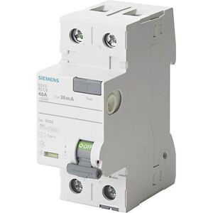 Siemens 5SV33126 RCCB 2-pin 25A 0.03A 230V FI-protection Switch Siemens 5SV33126 RCCB 2-pin 25A 0.03A 230V FI-protection Switch