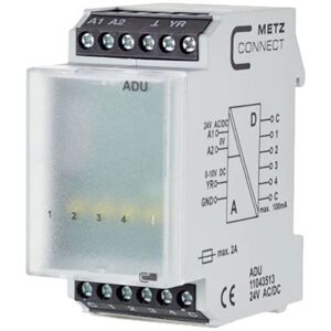Metz Connect ADU-C12 Analog-Digital Converter - 0-7.5V - LED Indicators - Screw Terminals Metz Connect ADU-C12 Analog-Digital Converter - 0-7.5V - LED Indicators - Screw Terminals