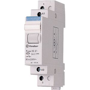 Finder 22.22.8.230.4000 Modular Relay - Industrial, 230V, 20A Finder 22.22.8.230.4000 Modular Relay - Industrial, 230V, 20A