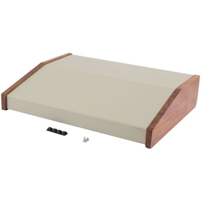Hammond 1456FH2WHCWW Sloped Aluminium Case - Walnut/Beige Enclosure Hammond 1456FH2WHCWW Sloped Aluminium Case - Walnut/Beige Enclosure