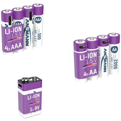 Ansmann 1311-0028 AAA Li-Ion Rechargeable Battery 500mAh 4 Pack Wi... Ansmann 1311-0028 AAA Li-Ion Rechargeable Battery 500mAh 4 Pack Wi...