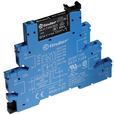 Finder 38 Series Relay - 24V DC/AC - 2 Polls Finder 38 Series Relay - 24V DC/AC - 2 Polls