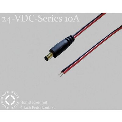 BKL Electronic 075912 DC Connector - 2.1 mm, 1.5 m, Black BKL Electronic 075912 DC Connector - 2.1 mm, 1.5 m, Black