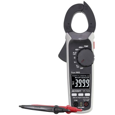 VOLTCRAFT VC-523 Clamp Meter - Calibrated ISO CAT III 600 V VOLTCRAFT VC-523 Clamp Meter - Calibrated ISO CAT III 600 V