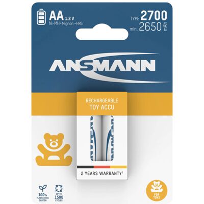 Ansmann 1312-0039 AA Rechargeable Lithium Battery 1800mAh 1.5V 8 Pack Ansmann 1312-0039 AA Rechargeable Lithium Battery 1800mAh 1.5V 8 Pack